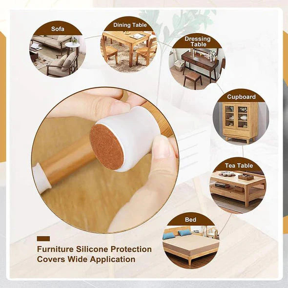 Leg Caps for Furniture- Easy movement & No more floor scratches