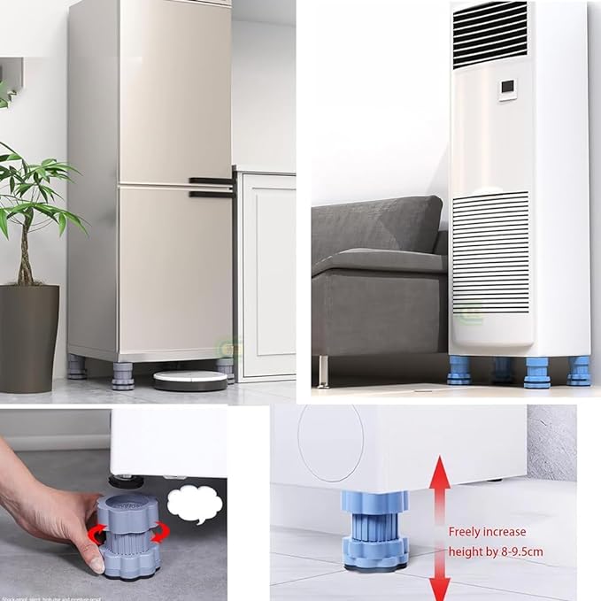 Anti Vibration Adjustable Bracket Base for Washing Machine (Set of 4)